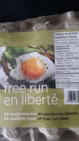 24 Oeufs moyens de poules en liberté