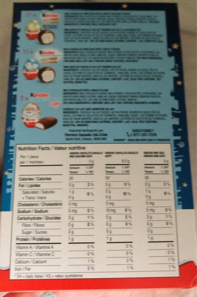 Calendrier de l’avent - Assortiment de 24 consefierie Kinder