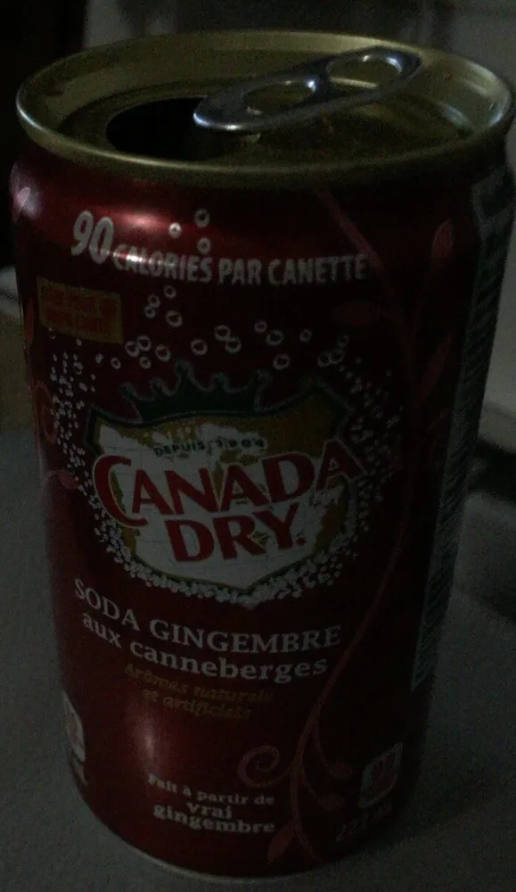 Ginger ale canneberge