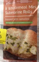 8 Wholemeal Mini Submarine Rolls