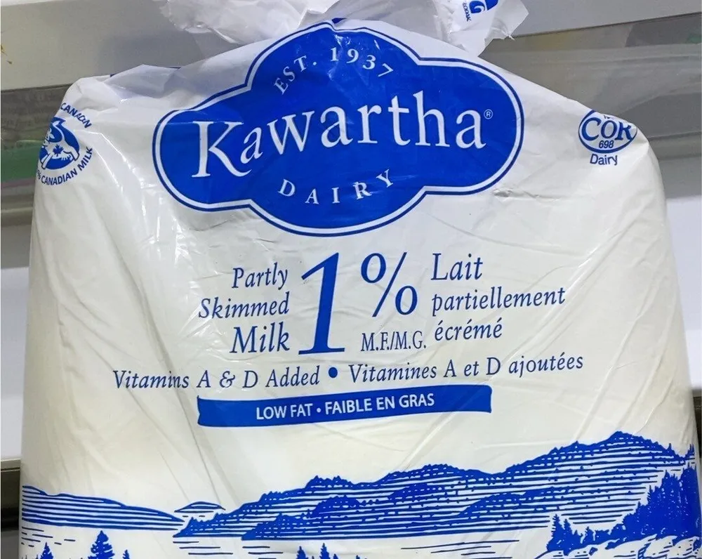 One percent partly skimmed milk