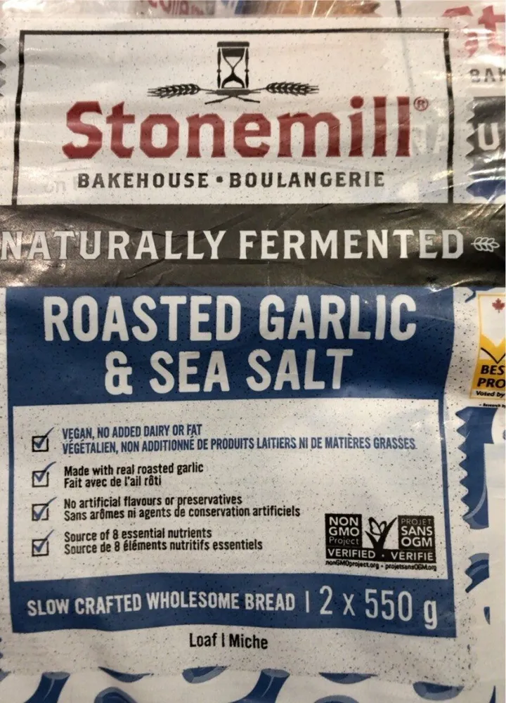 Naturally Fermented Roasted Garlic & Sea Salt Bread