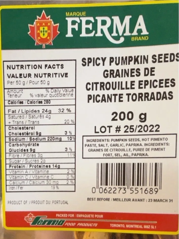 Spicy pumpkin seeds
