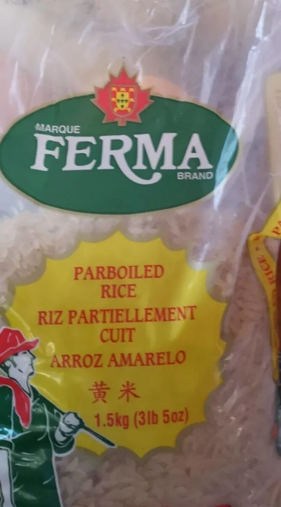 Parboiled rice ferma