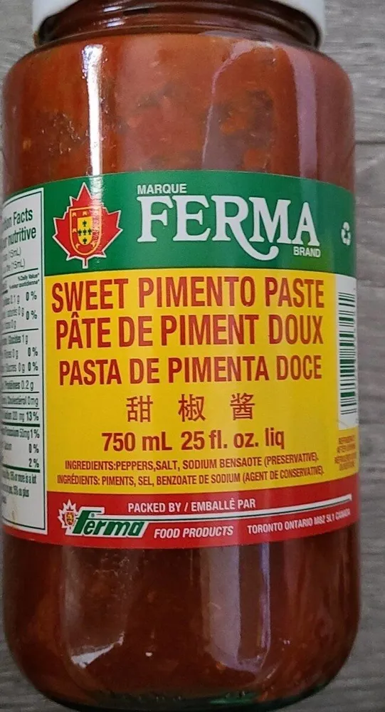 Sweet pimento paste