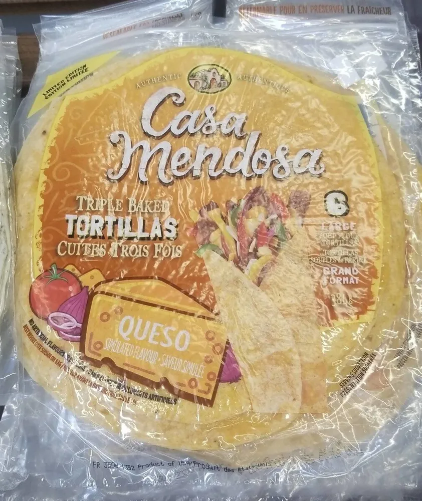 Casa mendosa queso tortillas