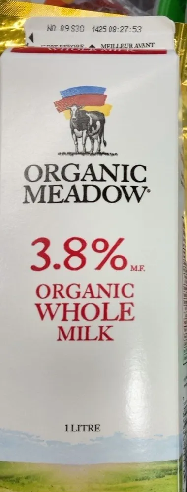 Organic whole milk