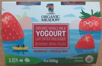 Yogourt lait entier biologique fraise