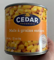 Maïs à grains entiers