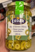 Olives vertes tranchees