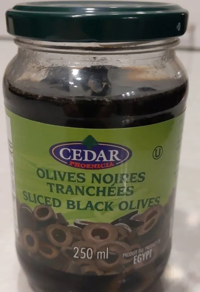 Olives noires tranchées