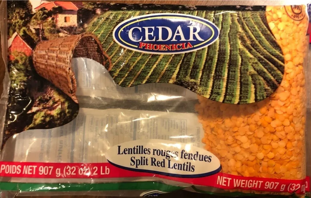 Lentilles rouges fendues