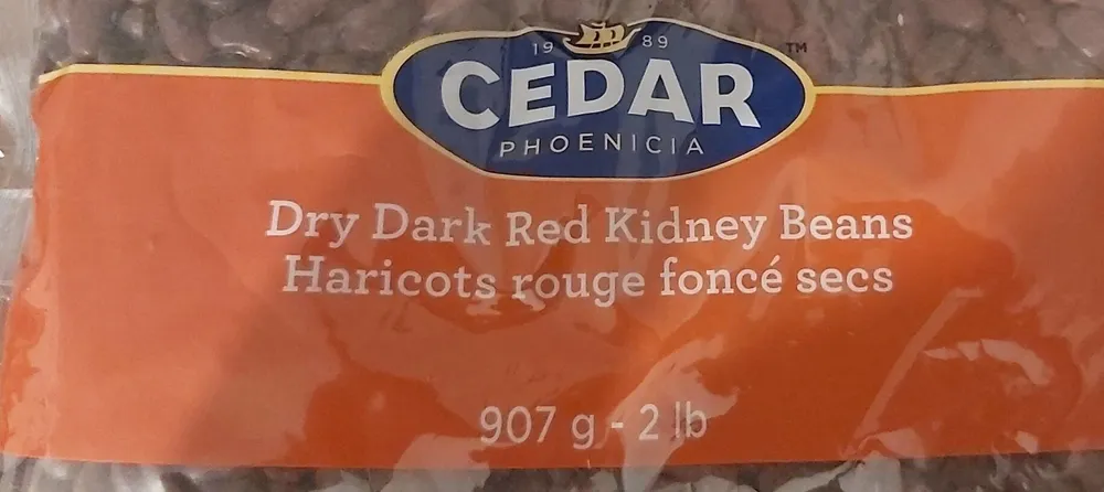 Haricots rouges foncés secs