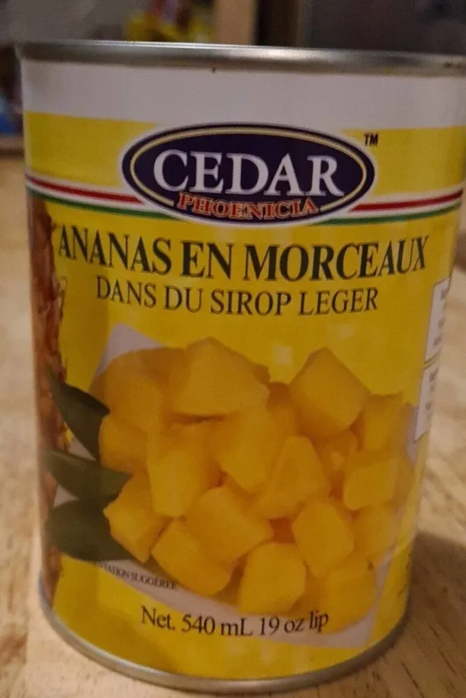 Ananas en morceaux