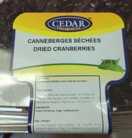 Cedar dried cranberries