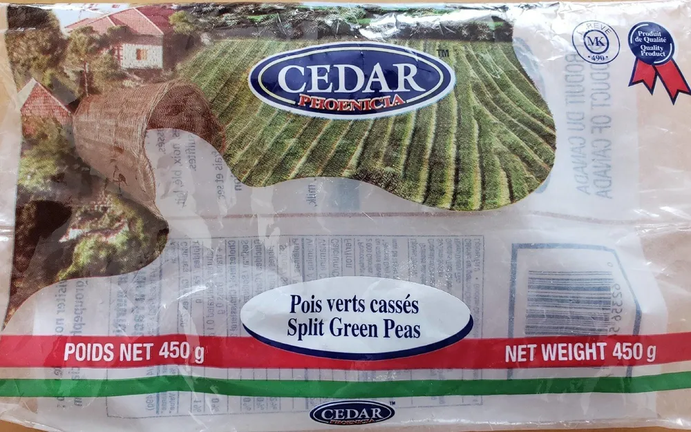 Pois cassés verts