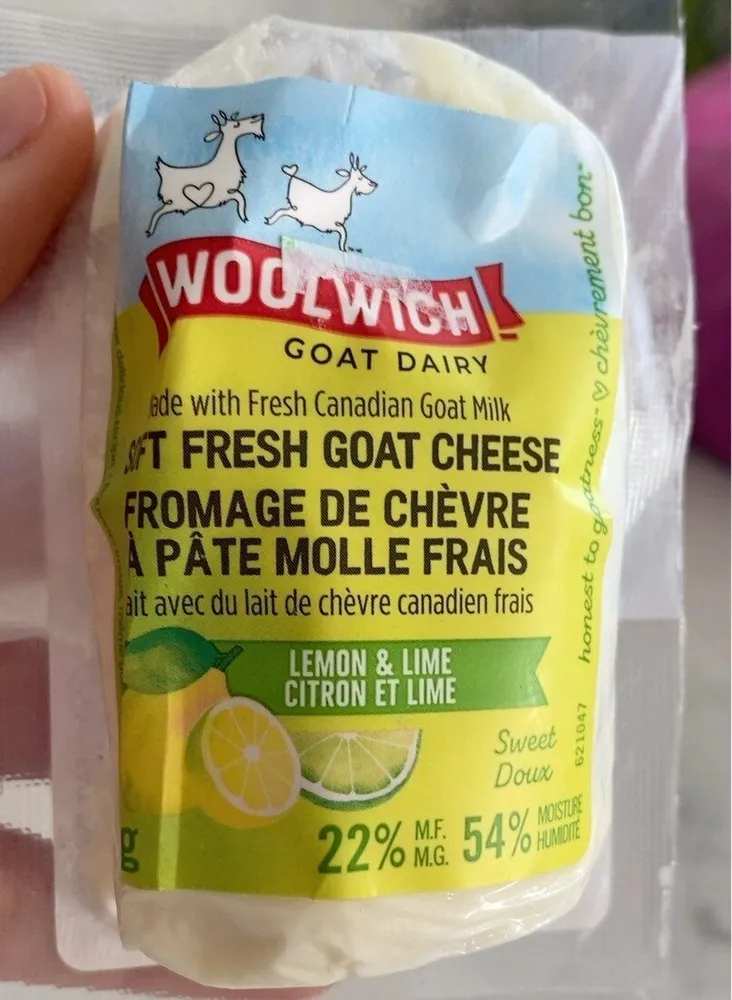 Fromage de chèvre à pâte molle frais citron et lime
