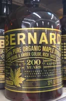 Bernard 100% pure organic maple syrup