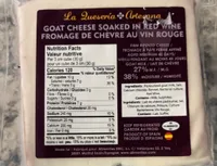 Goat cheese soaked in red wine