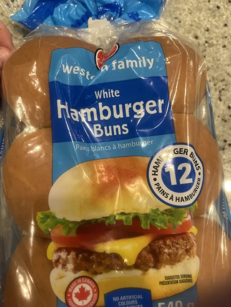 White Hamburger Buns