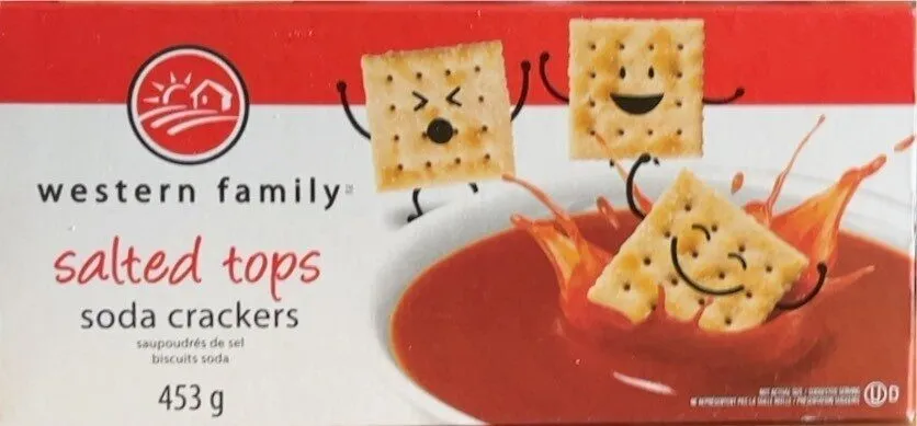 Salted tops soda crackers