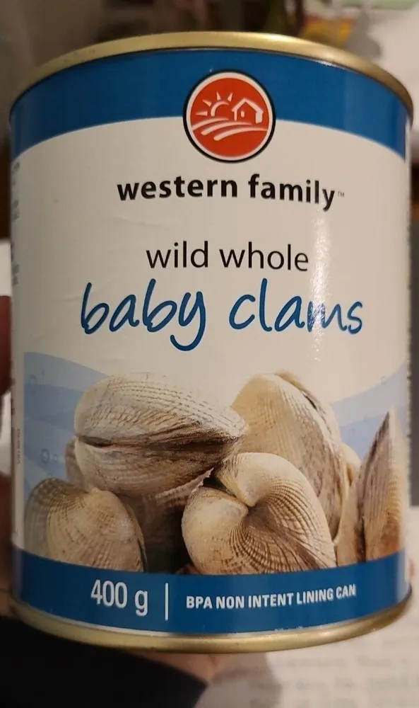 Wild whole baby clams