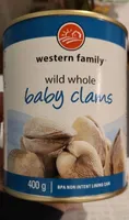 Wild whole baby clams
