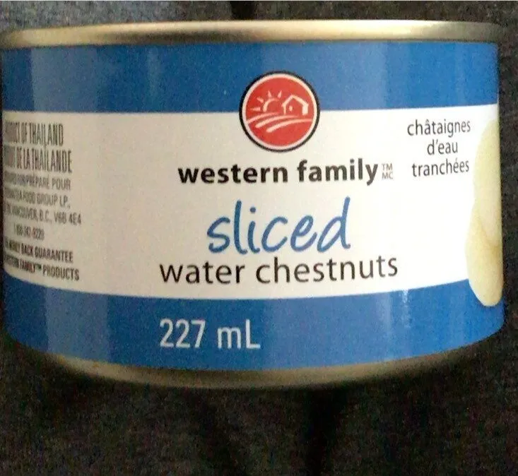 Sliced water chestnuts