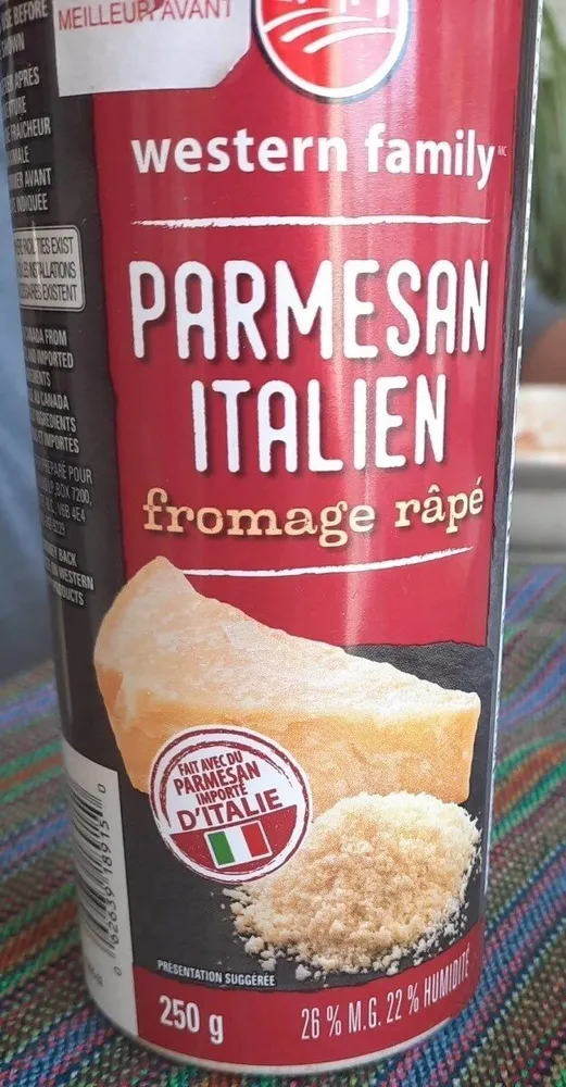Parmesan Italien fromage râpé