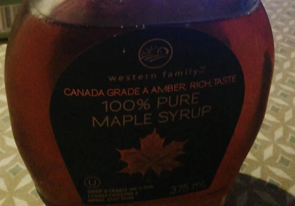 100% Pure Maple Syrup Amber
