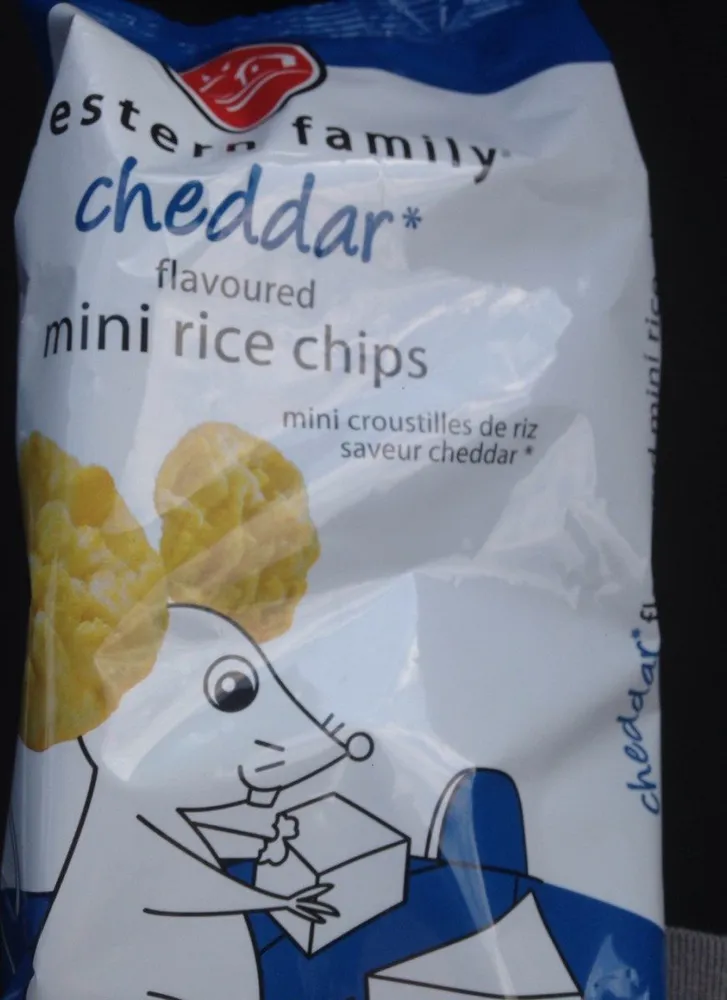 Mini rice chips cheddar