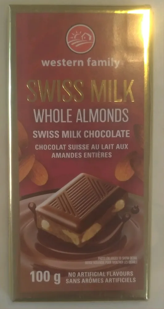 Whole Almonds Swiss Milk Chocolate