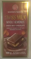 Whole Almonds Swiss Milk Chocolate