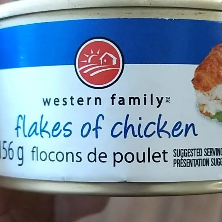 Flakes of chicken