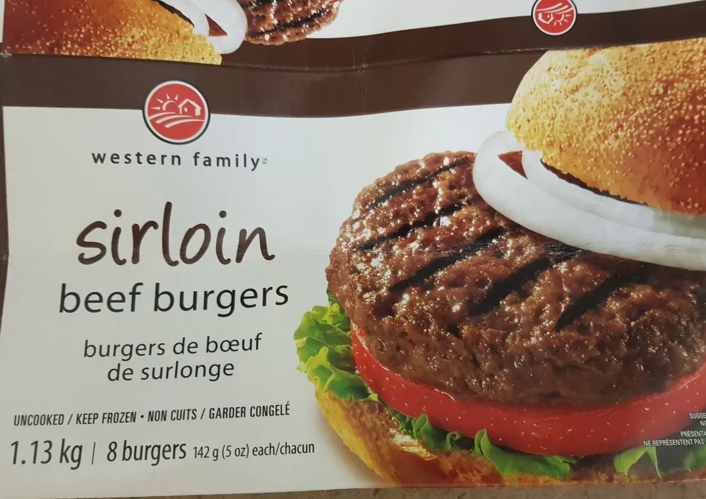 Sirloin beef burgers