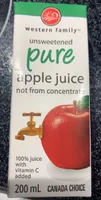 Unsweetened pure apple juice