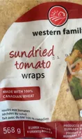 Subdried tomato wraps