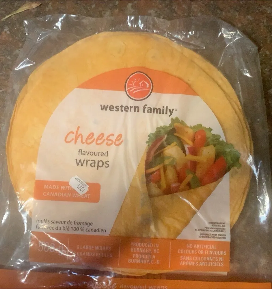 Cheese flavored wraps