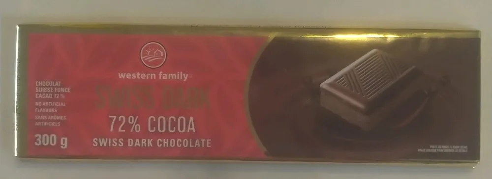 72% Cocoa Swiss Dark Chocolate