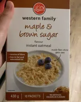 Maple and brown sugar flavoured oatmeal