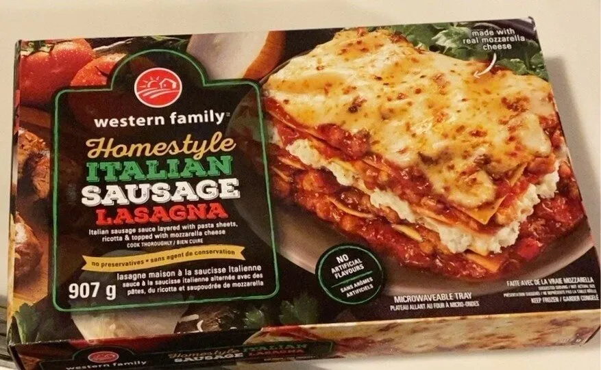 Homestyle italian sausage lasagna