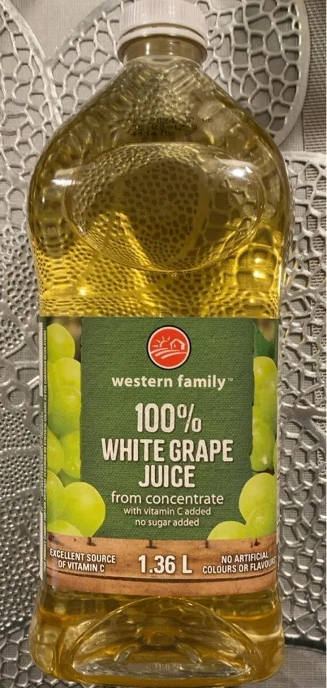 100% white grape juice