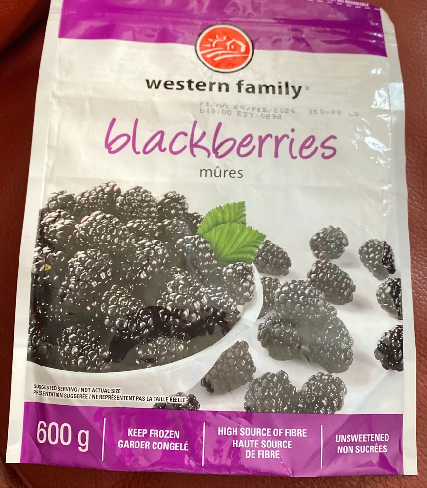 Blackberries, Unsweet, frozen