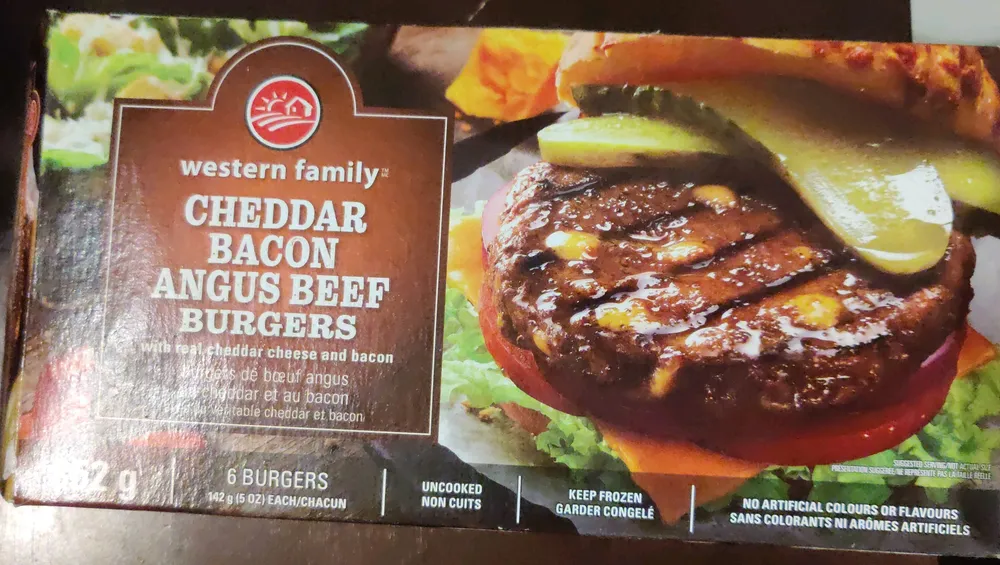 Cheddar Bacon Angus Beef Burgers
