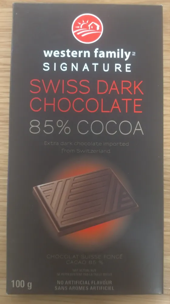 Swiss Dark Chocolate 85% Cocoa