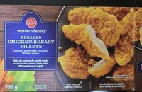 Breaded chicken breast filets