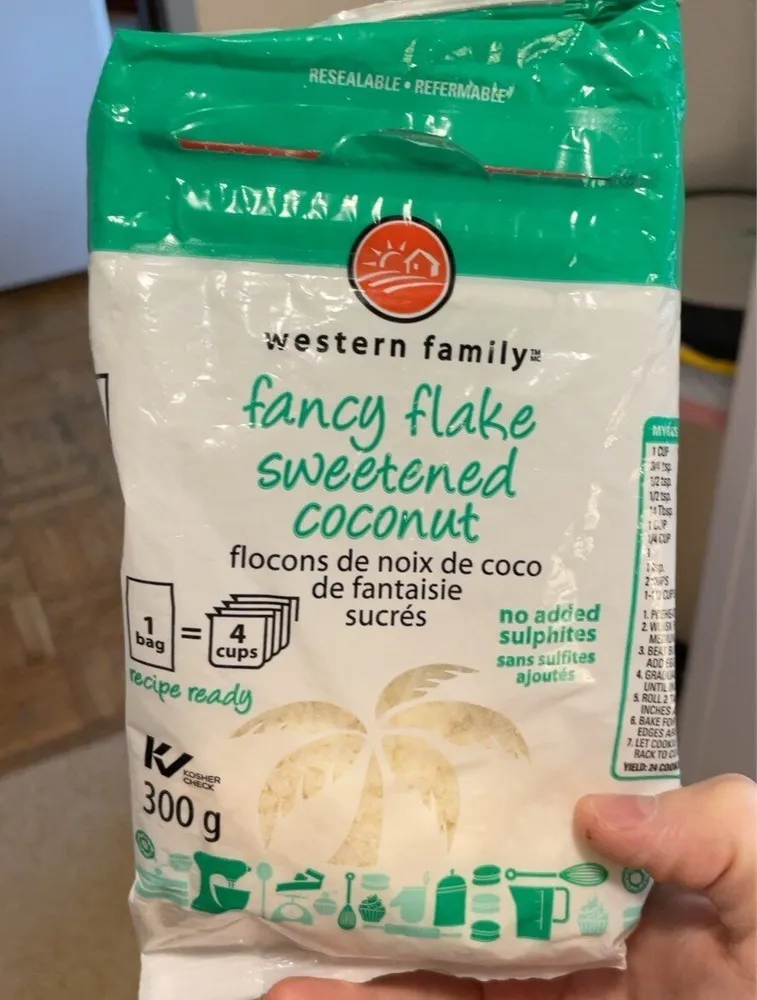 Fancy flakes sweetened coconut