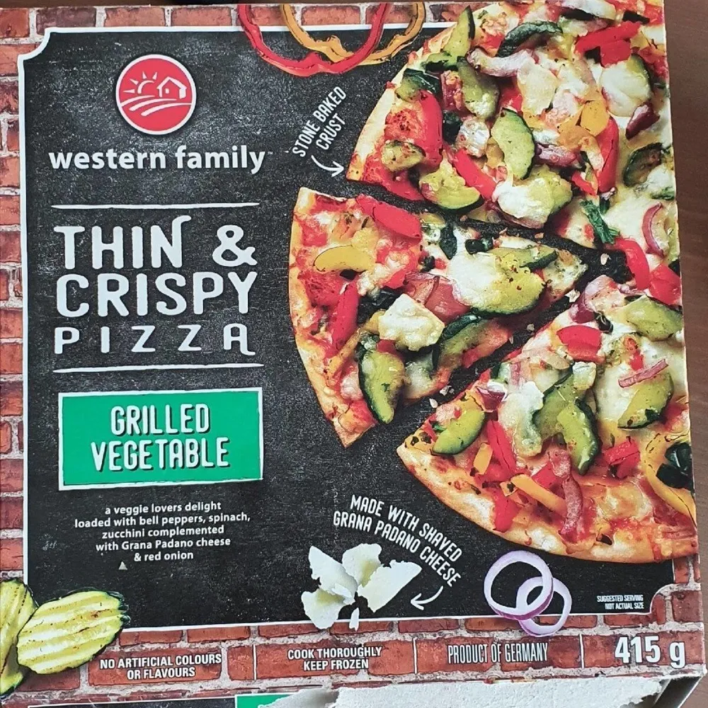 Grilled vegetable thin & crispy pizza