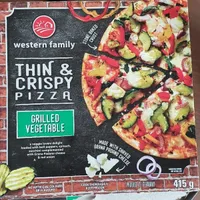 Grilled vegetable thin & crispy pizza