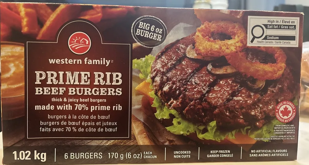 Prime Rib Beef Burgers